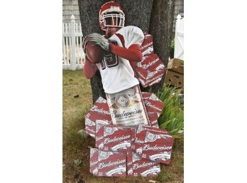 Budweiser Football Cardboard Cutout 6 Feet Tall