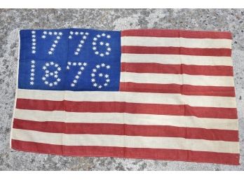 Centennial 1776-1876 American Flag With 81 Stars  45 X 29