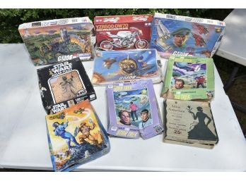 Vintage Puzzle Collection Including He-Man, GI Joe (Unchecked For All Pieces, Sold As Is)