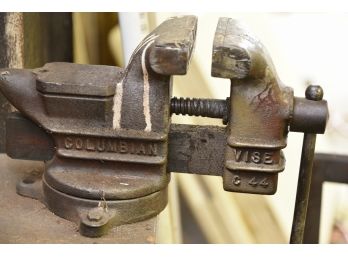 Vintage Columbian Cleveland Bench Vise (Must Be Removed By Winning Bidder)