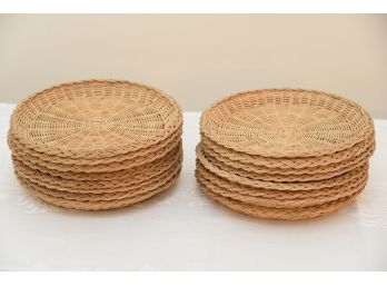 16 Wicker Charger Plates
