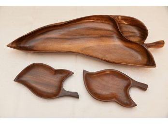 MCM Wooden Leaf Platter