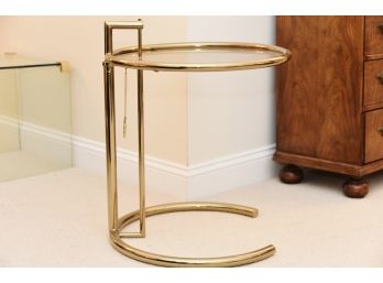MCM Adjustable Height Brass Side Table 20 X 24