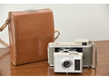 Vintage Polaroid Camera With Leather Case