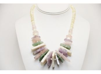 Stone/Glass Beaded Necklace - S117