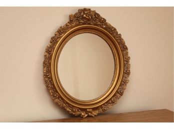 Small Gold Floral Frame Mirror 15 X 18