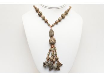 Beaded Drop Necklace - S108