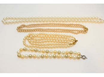 Faux Pearl Strand Necklaces - S130