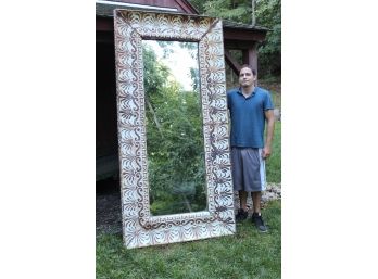 Gigantic White Rustic Outdoor Mirror 47 X 93  Inches