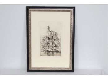 1925 Dry Point Etching By John Taylor Arms With Certificate Of Authenticity 17 X 24