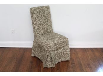 Ballard Designs Blue Cheetah Print Side Chair 18 X 25 X 38