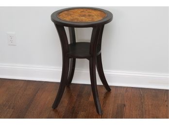 Wicker Top Round Side Table 28 1/2 X 18