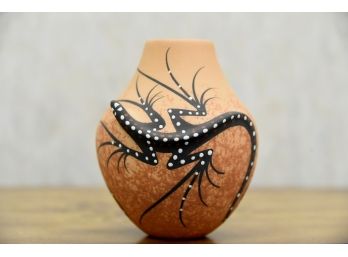 Lizzard Wrapped Clay Vase