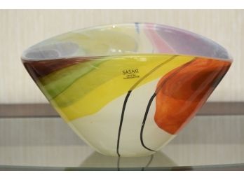 Sasaki Colored Glass Bowl