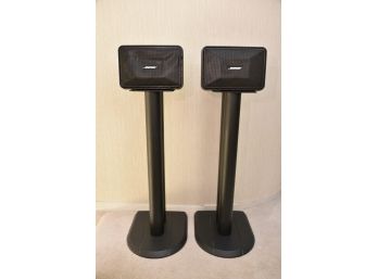 Pair Of Bose Speakers With Floor Stands