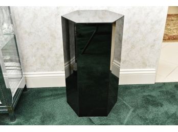 Hexagonal Black Lacquer Pedestal 12.5 X 12.5 X 24