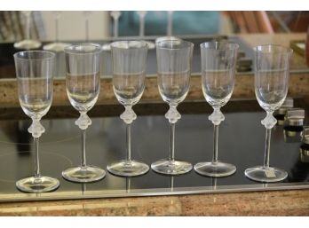 Lalique  ' Roxanne' Champagne Glasses