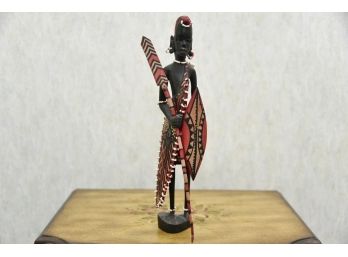 Carved Wooded African Warrior