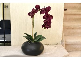 Faux Orchid With Display Vase