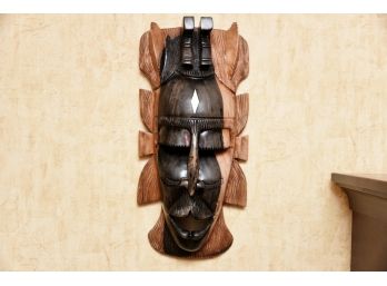 Large Wooden Carved African Tribal Mask