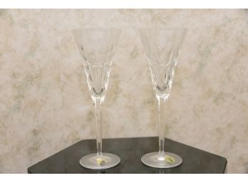 Pair Of Waterford Toasting Flutes