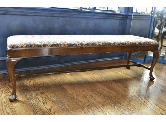 Stair And Company Antique Queen And Upholstered Bench 60 X 18 X 18
