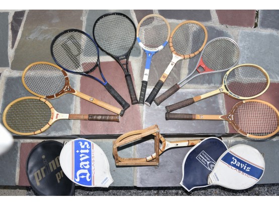 Collection Of Vintage Tennis Racquets