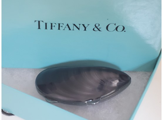 RARE!!! Tiffany & Co Sterling Silver Enamel Mussel Shell Pill Box