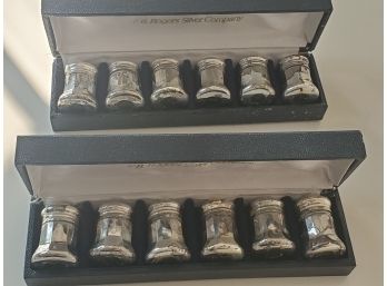 Antique Silver Plate Mini Salt Shakers