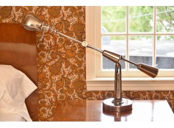 Ralph Lauren Articulated Boom Arm Table Lamp Polished Nickle Retail $2300