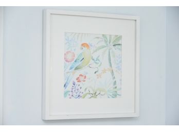 19 X 19 Framed Parrot Art