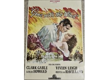 Gone With The Wind Original Italian Movie Poster 27 X 39