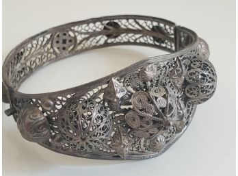 Antique Silver Filagree Bracelet