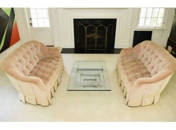 Matching Pair Of Tufted Sofa's
