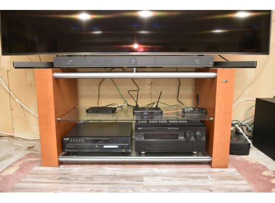 Wood/Metal/Glass TV Stand By Bell'O - 52 X 24 X 24
