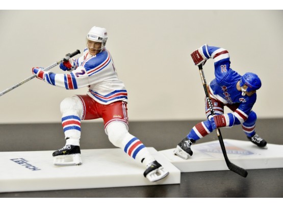 NY Rangers - Brian Leetch And Mark Messier Figurines