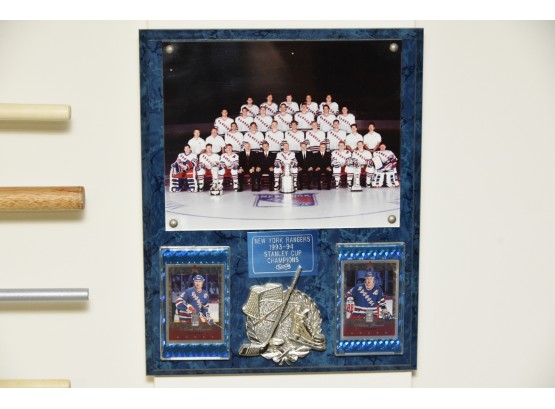 NY Rangers Stanley Cup Champs Plaque '93-'94 - 12 X 15