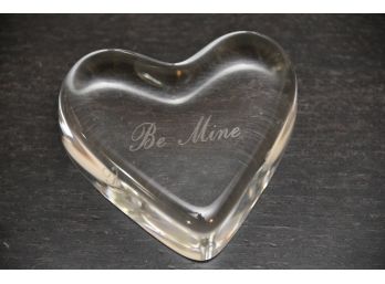 Baccarat Crystal 'Be Mine' Heart Paperweight