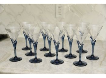 Set Of 12 Courvoisier Wine Glasses