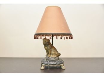 Pug On Pillow Lamp - Tested And Working