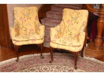 Matching Pair Of Custom Upholstered Side Chairs 23 X 24 X 39