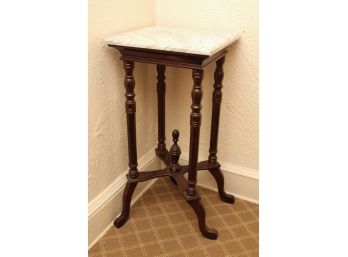 Marble Top Side Table With Rotatable Legs