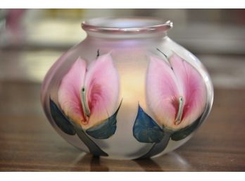 Art Glass Vase Artist Signed