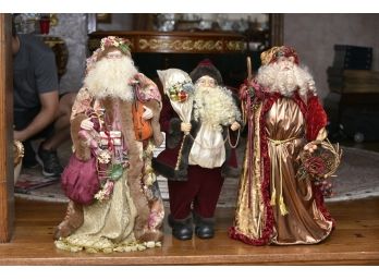 Three Large Santa Displays