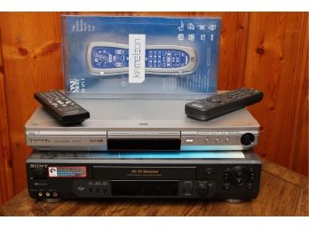 VHS And DVD Players With Remotes