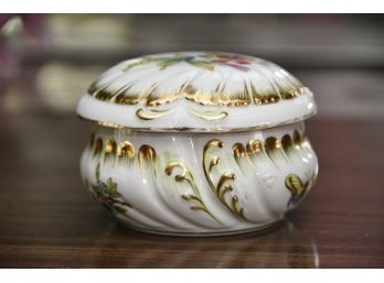 Herend Covered Trinket Box With Butterfly