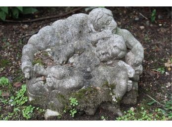 Stone Cherub Garden Statue 15 X 8.5