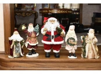 Five Large Santa Displays