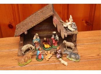 Nativity Scene And Manger
