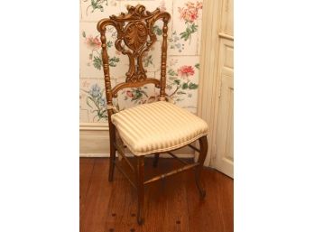 Vintage Gold Painted Side Chair 16 X 16 X 38